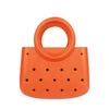 Bolso de Mano para Mujer EVA Nueva Moda Portátil Bolso con Agujeros de Anillo Hueco DIY Bolso con Agujeros Impermeable para Viaje Diario Playa