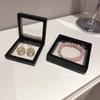 Pendientes de caja de película transparente pendientes caja de almacenamiento de joyas portátil anti-oxidación película de PE collar pulsera caja de regalo
