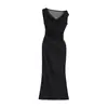Vestido sexy de un solo hombro fruncido estilo europeo y americano, nuevo vestido de verano ajustado sin hombros bodycon con abertura
