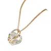 Moda Europea y Americana Nuevo Estilo Colgante Tridimensional en Forma de Corazón Incrustado de Diamantes Versátil para Mujer Joyería Colgante de Collar de Alta Gama Lujoso