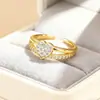 Anillo de Cola de Diamante de Amor de Venta Caliente Transfronterizo Diseño de Nicho para Mujer Moda Versátil Moda Personalizada Anillo Pequeño Anillo de Cola Venta al por Mayor