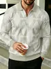 Amazon Wish nueva colección primavera/otoño: Polos con cremallera y manga larga impresos en 3D para hombre, disponibles para pedidos personalizados