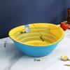 Venta Directa de Fábrica Cesta de Lavado y Escurrido de Verduras de Doble Capa, Recipiente Redondo Multifuncional de Plástico para Lavar Verduras en Casa, Cesta para Frutas, Envío Directo de Una Pieza