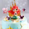 Adornos Decorativos para Pastel de Cumpleaños de Dibujos Animados de Sirena, Campana, Muñeca de Blancanieves, Figura de Cuento de Hadas, Arreglo para Hornear para Mujeres