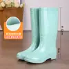 Botas de Chuva para Mulheres, Botas de Chuva de Cano Curto com Pelúcia, Botas de Água Antiderrapantes de Cano Médio e Alto, Galochas de Cano Baixo e Boca Rasa, Sapatos de Borracha para Trabalho