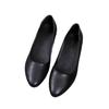 Zapatos de Trabajo Cómodos de Cuero Suave Estilo Nuevo 2026 para Mujer, Zapatos Slip-On de Suela Blanda Estilo Chino, Serie de Trabajador de Oficina de Punta Redonda