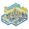 95.0 Pegatinas Grandes de Paisaje para Creación de Escenas, Pegatinas DIY para Alivio del Estrés, Pegatinas de Escenas Miniatura 3D