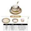 Juego de Cuatro Piezas de Vajilla de Melamina para Hotel Restaurante de Hot Pot y Barbacoa Comercial Bol Plato Cuchara de Alto Valor Juego de Plato y Bol Resistente a Caídas Imitación Porcelana