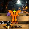 Lámpara de calabaza portátil de Halloween, lámpara de vela electrónica LED, accesorios de decoración para fiestas, lámpara de ambiente, adornos, suministro al por mayor