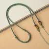 Cordón de Collar Tejido a Mano para Hombres y Mujeres, Accesorios de Joyería del Tíbet, Cordón para Colgar Colgantes de Jade, Cordón para Colgar Cuentas Dzi, Cadena para el Cuello Cruzada