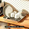 Escurridor de platos estilo japonés de acero inoxidable 304, en forma de L, para encimeras de cocina, cajones y gabinetes, utilizado para almacenar platos, tazones y otra vajilla