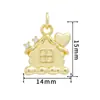 Venta directa del fabricante: Caja de regalo de Navidad de 18 quilates con microincrustaciones de cobre, accesorios de colgante con goteo de aceite, accesorios para pulsera y collar, accesorios para DIY