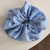 Diadema de Tela Vaquera Lavada Vintage Aro para la Parte Superior Alta de la Cabeza Lazo Simple de Puntos Polka Accesorios para el Cabello para Salir