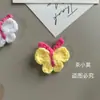 DIY crochê à mão pequeno acessório de roupa de borboleta renda acabamento acessórios crochê à mão trançado pequena borboleta fio de algodão feito à mão