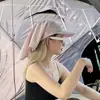 Pañuelo para la cabeza estilo Jennie con correa, Versión coreana para mujer, Sombrero de protección solar transpirable de secado rápido en color liso para primavera y verano
