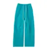 Pantalones de Lana de Cordero Blancos Cálidos de Forro Polar de Pierna Ancha para Mujer, Invierno 2026 Nuevos Pantalones Deportivos Jogger Gruesos Forrados de Forro Polar de Cintura Alta