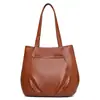Bolso de Mano Transfronterizo de Cuero Suave Gran Capacidad Bolso de Hombro Simple de Mano para Mujer 2026 Nuevo Bolso de Moda Bolso Tote Versátil