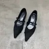 Zapatos de Mujer Estilo Francés con Tacón Oculto, Punta Fina, Estampado de Leopardo, Nuevos Zapatos Mary Jane para Primavera y Otoño 2026 para Combinar con Vestidos