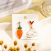 Aguja de Plata Venta al por Mayor Estilo Japonés y Coreano Dulce Lindo Pequeño Fresco Dibujos Animados Aretes Recolectados Panda Gato Aretes Creativos