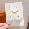 Goma para el pelo de flor de gasa estilo coreano para niños, para coleta pequeña de bebé, floral, alta elasticidad, no daña el pelo, súper de hada, dulce