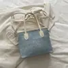 Bolso bandolera para mujer, alto valor estético, lindo colgante de estrella, diseño único, bolso de mano de mezclilla vintage de nicho