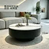 Mesa de café y mesa auxiliar de piedra sinterizada estilo lujo ligero italiano para sala de estar del hogar Mesa de té Vidrio templado Mesas de varios tamaños Diseño minimalista