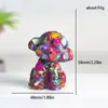 [Teddy de Vestir] Enfeites de filhote de vestir Desktop adoráveis decorativos produção de resina e cristal natural