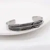 Personalidade Europeia e Americana Retrô Pena Masculino Pulseira de Aço Titânio Joias de Comércio Exterior Atacado