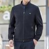 Jaqueta com Gola Alta e Forro de Fleece para Homens de Meia-Idade, Estação Outono/Inverno 2026, Casaco de Lã Casual de Negócios
