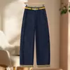 Jeans cropped de novo estilo para o verão para mulheres baixinhas, cintura alta, modelagem solta, emagrecimento, versátil, calças casuais da moda
