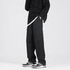 Pantalones deportivos casuales retro americanos de estilo callejero europeo y americano para hombre, pantalones holgados de cintura alta, rectos, con drapeado y pierna ancha