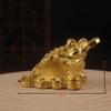 Moneda de latón, sapo dorado, adornos para té, mascota, ceremonia del té, adornos de escritorio, cigarra dorada de tres patas, yuanbao, mango antiguo
