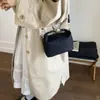 Bolso Vintage para Mujer, Diseño de Moda Estilo Hong Kong, Bolso de Noche Versátil de Color Sólido, Bolso Cruzado de Hombro Único con Forma de Lingote de Moda para Mujer
