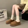 Mais veludo quente inverno duas formas de usar sapatos de algodão calçado externo sapatos para confinamento slip-on 2026 sapatos de algodão espessados botas de neve femininas sola grossa