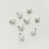 Perlas de Agua Dulce Naturales Chapadas en Oro de 18 Quilates, Cuentas Blancas en Forma de Botón, Colgantes para Manualidades Hechas a Mano con Cuentas en Forma de Gota Pequeña