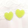Corazón de Melocotón Color Caramelo Jelly Acrílico Escarchado Corazón Flor de Ciruelo Accesorios DIY Pasador Accesorio para el Cabello Color Gelatina