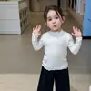 Ropa infantil ZheLi, camiseta de manga larga para niñas, nuevo estilo de otoño, top infantil con volantes, ropa de bebé Clase A