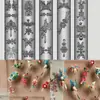 Molde para Uñas con Diseños Florales Rococó, Oso, Luz de Vela, Criaturas Lindas Peculiares, Nudo Chino, Almohada, Mariposa y Patrones Florales