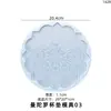 Molde de Silicone para Porta-Copos Redondo com Padrão Mandala de Papoula DIY Gesso Resina Aromaterapia Isolamento Térmico Molde