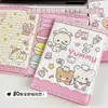 Cuaderno de Cuero Rilakkuma Dulce de Lunares Rosas, Lindo, Páginas Interiores a Todo Color, Planificador Diario para Estudiantes de Alto Valor