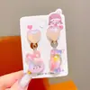 Brincos Kuromi Infantis Presilhas de Orelha Meninas Desenho Animado Brincos Perfurados Menininha Bebê Brincos Anti-Dor Brincos