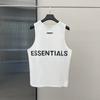 ESSE Chaleco Nuevo para Hombre sin Mangas con Letras Reflectantes High Street Parejas FOG Chaleco Marca de Moda Suelto Camiseta de Verano