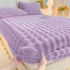Sábanas Ajustables de Peluche de Conejo Pieza Única Otoño e Invierno Cubrecolchón Forrado de Felpa Protector de Colchón Espesado de Terciopelo Coral de Leche Nuevo Estilo 2025