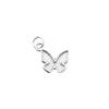 Plata Pura 999 Fresco y Versátil Colgante de Mariposa Accesorio de Plata Pura Cuerda Trenzada DIY Pulsera de Cristal Colgante para Collar