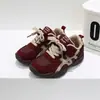Zapatillas Cortas de Peluche para Niñas Otoño e Invierno 2025 Zapatos Casuales de Entrenamiento para Niños 3800