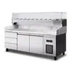 Mesa de Operaciones, Mostrador de Pizza, Vitrina, Mostrador de Ensalada de Frutas de Granito Refrigerado por Aire, Gabinete Refrigerado, Gabinete Refrigerado Comercial para Pizza