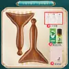 Herramienta de tres puntas Suzaku: Peine Masajeador Ocular Pequeño Flor de Loto de Palo de Rosa de Cálao, Peine Meridian, Masajeador de Puntos de Acupuntura Facial, Estirador de Tendones Faciales