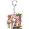 Llavero de Kimetsu no Yaiba Acrílico Anime Dibujos Animados Accesorios Colgante Decoración