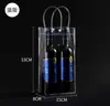 Saco de presente transparente de fábrica saco plástico PVC bolsa de mão mão presente presente de aniversário embalagem de saco de casamento atacado