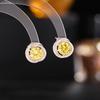 Pendientes sencillos de plata s925 que combinan con todo, pendientes coreanos de alta gama con incrustaciones de circonitas superdeslumbrantes y esmeralda retro.